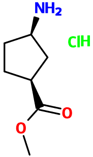 MC017652 (1S,3R)-Methyl 3-aminocyclopentanecarboxylate HCl (image for) MC017652 (1S,3R)-Methyl 3-aminocyclopentanecarboxylate HCl